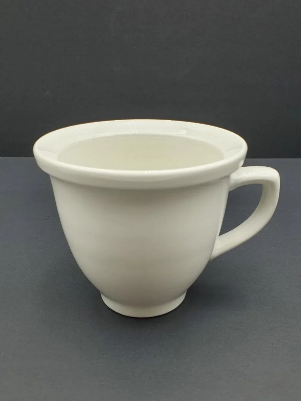 Pottery Barn Large White Rimmed Mugs Oversized White Soup Coffee Mugs